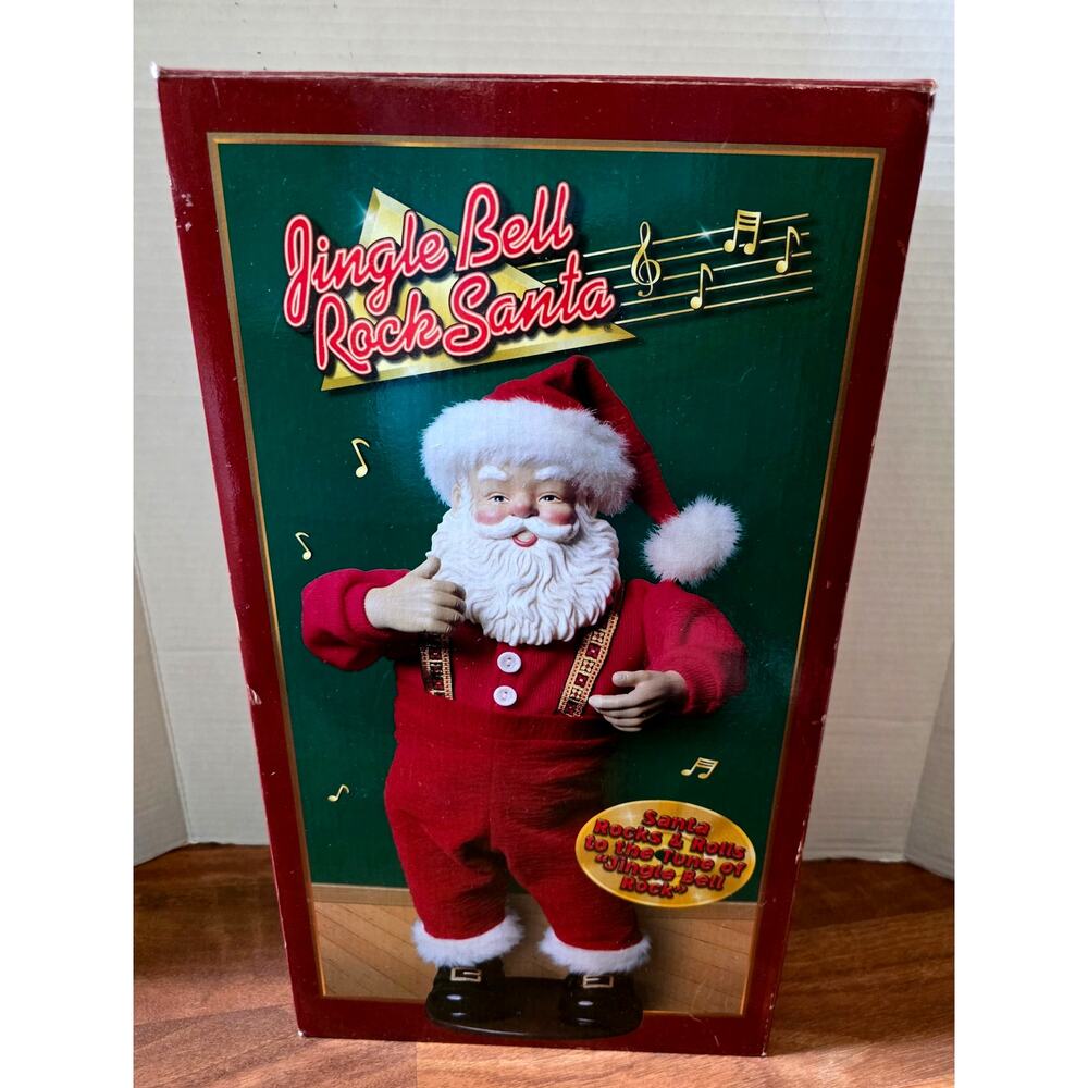 Vintage 1998 Jingle Bell Rock Santa Edition #1 Animated Dancing NIB Works